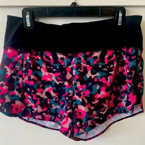 Athleta Run Free shorts- multi colored